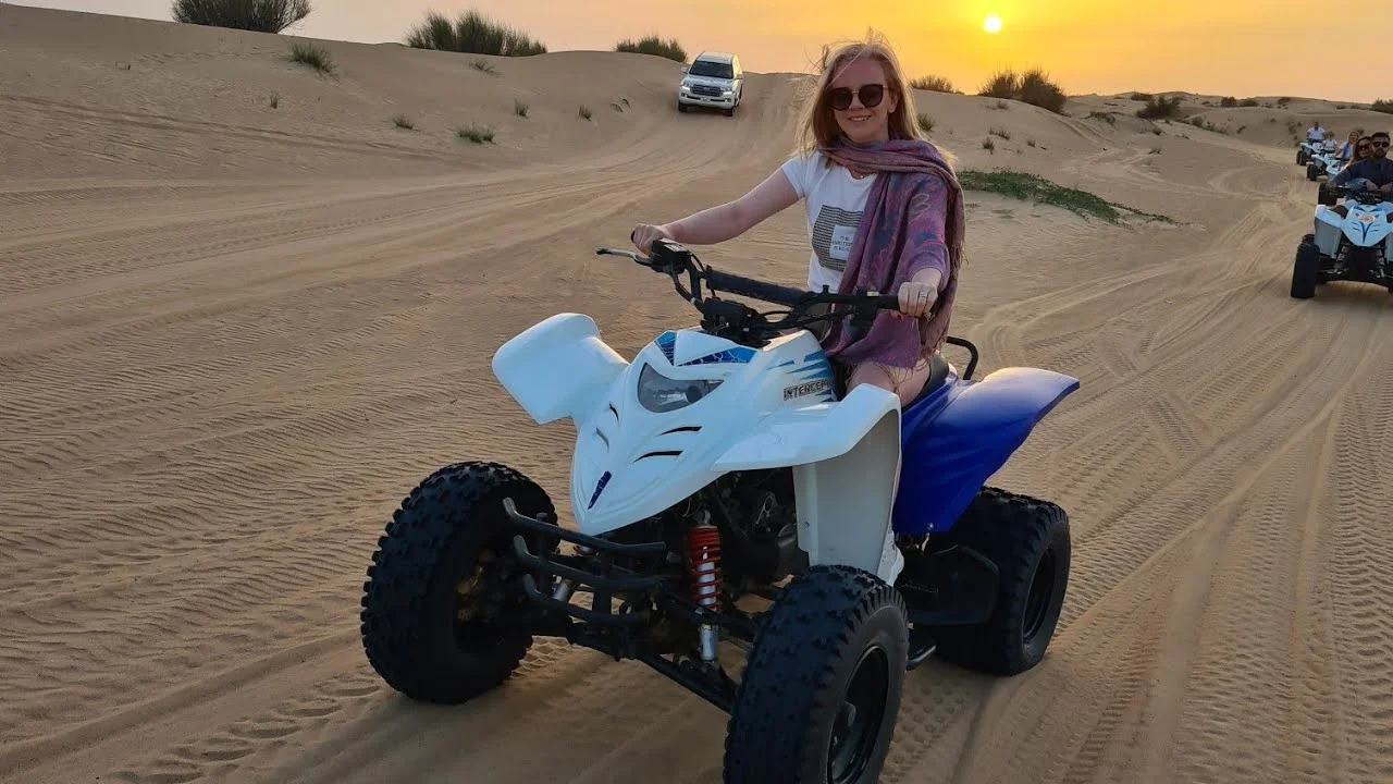 Read more about the article Quad Bike Desert Safari Dubai – Ride Through Golden Sand Dunes